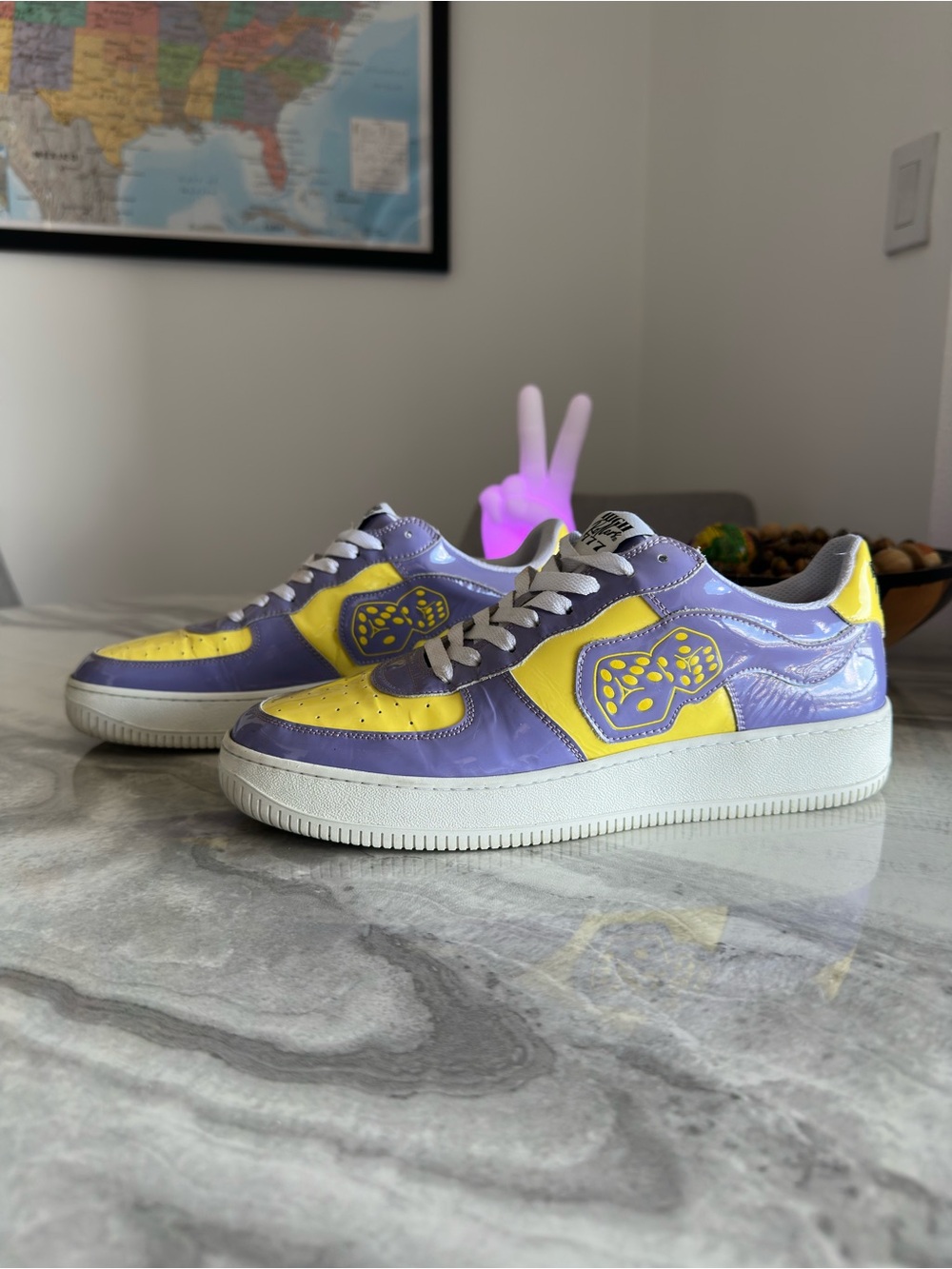 High Rollers 777 Lil House Phone Lakers Patent Leather Sneakers